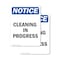 Signmission Cleaning In Progress, 7 in W x Rectangle, Vinyl Decal OS-2PACK-NS-D-710-V-10649 - alternate 1